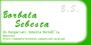 borbala sebesta business card